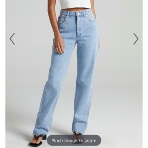 ABRAND High Rise Straight Jean in Walkaway